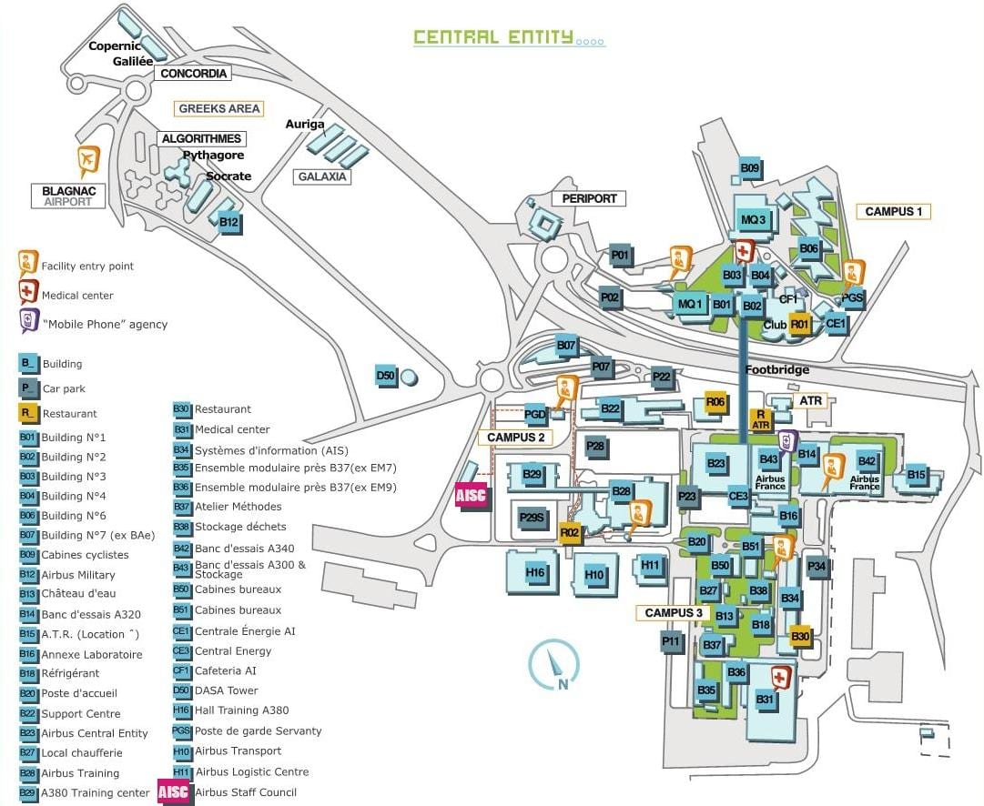 harta e airbus Toulouse