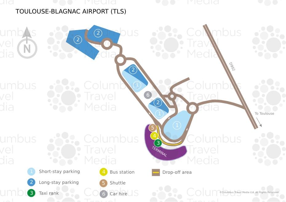 harta e Toulouse blagnac aeroport