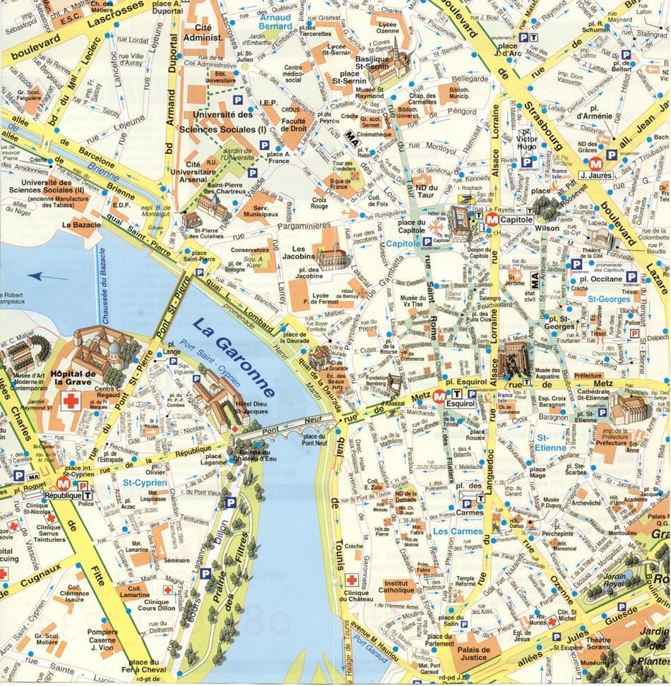 harta e Toulouse periferi