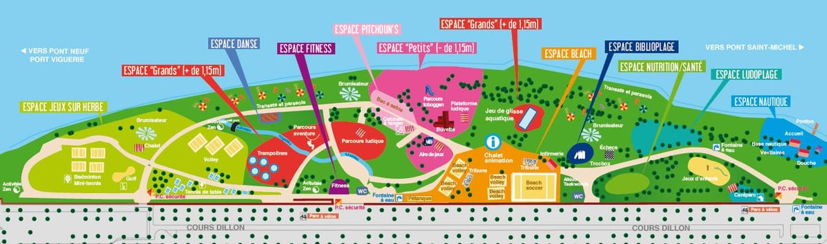 harta e Toulouse plazh