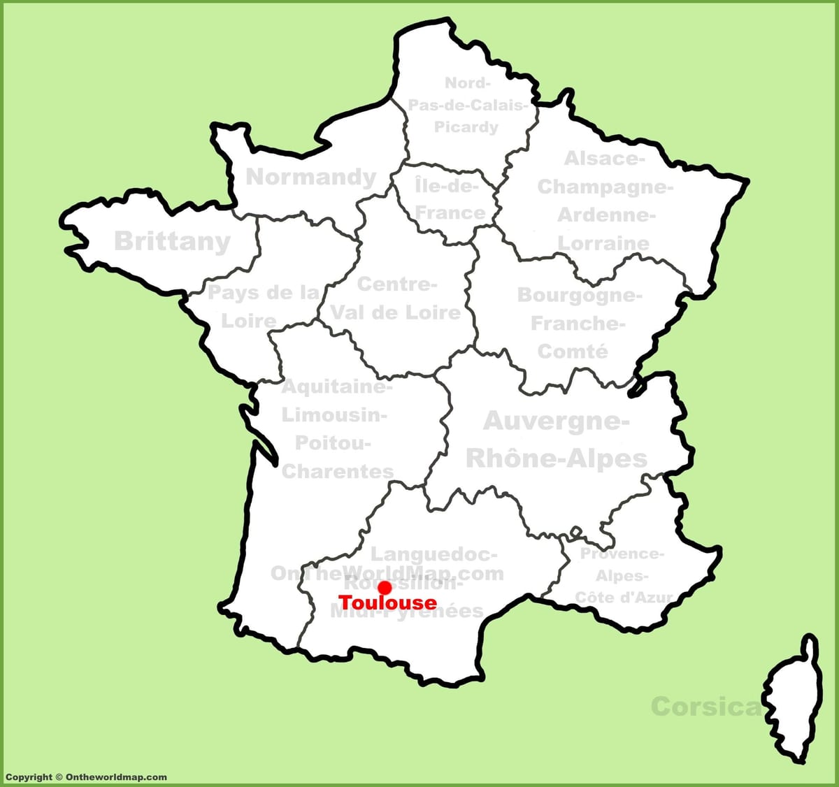 Toulouse në një hartë